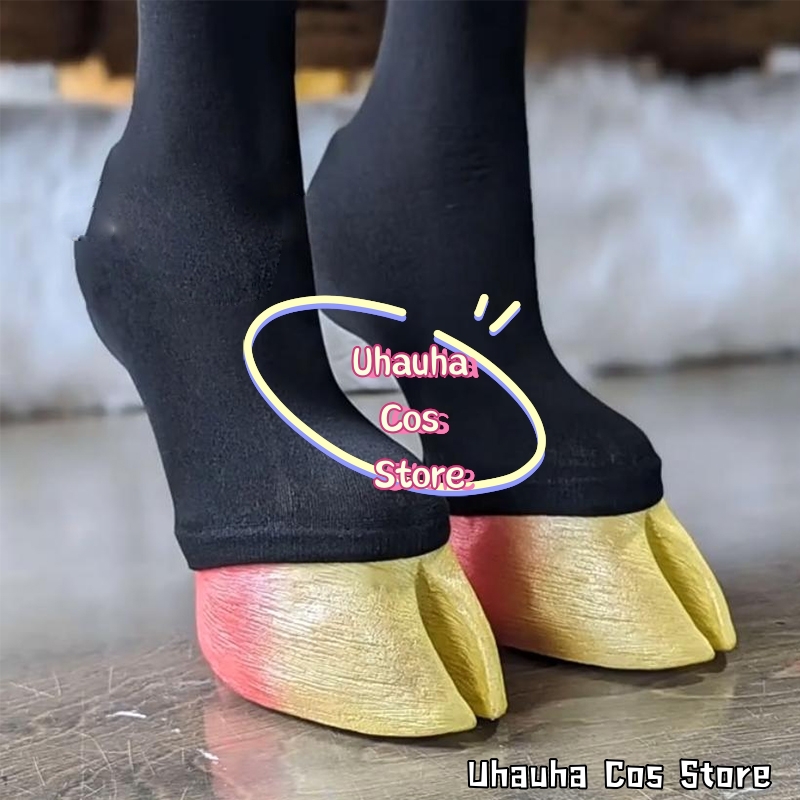 Women'S Fashion Kilt - รองเท้าคอสเพลย์ CR6.23*Split Hoof De-mon สไตล์โกธิคแบบสองนิ้วเท้า พร้อมถุงเท้าลูกไม้