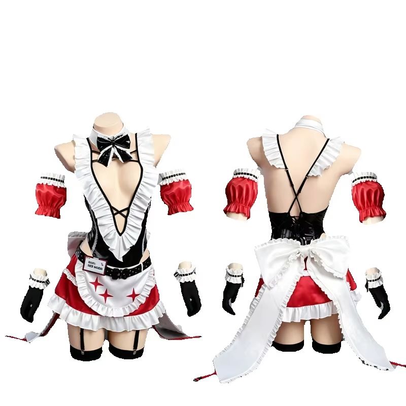 Women'S Fashion Kilt - ชุดคอสเพลย์เกม CosAn Rapi ชุดเมดกาแฟแฟชั่นน่ารักหวานๆ ชุดเดรสผ้ากันเปื้อนสำหรับผู้หญิง ชุดสำหรับงานปาร์ตี้และกิจกรรมสวมบทบาท