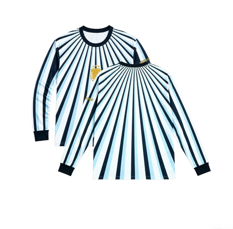 Trend Women Fashion - เสื้อยืดคอกลมแขนยาวสไตล์อาร์เจนตินาแบบใหม่ แห้งเร็วและระบายอากาศได้ดี เหมาะสำหรับทั้งชายและหญิงในการแข่งขันกีฬา