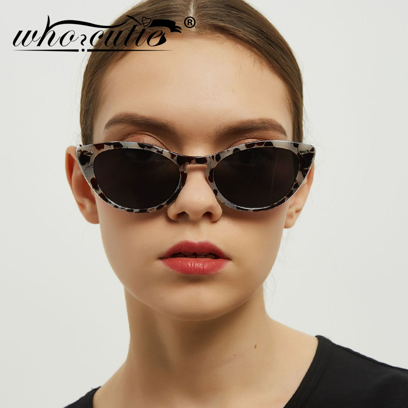 Women'S Fashion In The 60S - 2025 Vintage Cat Eye แว่นตากันแดดผู้หญิงการออกแบบแบรนด์สแควร์เต่าสีดําเสือดาวกรอบแฟชั่นแว่นตากันแดด Shades