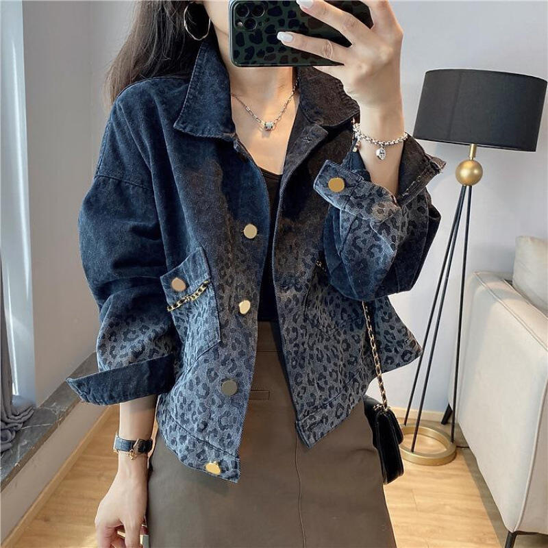 Women'S Fashion Denim Jacket - เสื้อแจ็คเก็ตคาวบอยสไตล์เรโทรแฟชั่นเกาหลี รุ่นใหม่ ฤดูใบไม้ผลิ/ฤดูใบไม้ร่วง ปี 2026 สำหรับผู้หญิง