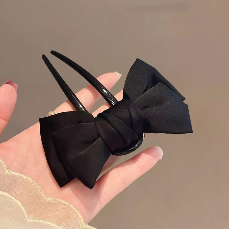Women Fashion Hub - เก๋สไตล์เกาหลีโบว์ U-รูปชุดคลิปผม Elegant Updo Barrettes สําหรับเจ้าสาวทุกวันอุปกรณ์เสริมผม