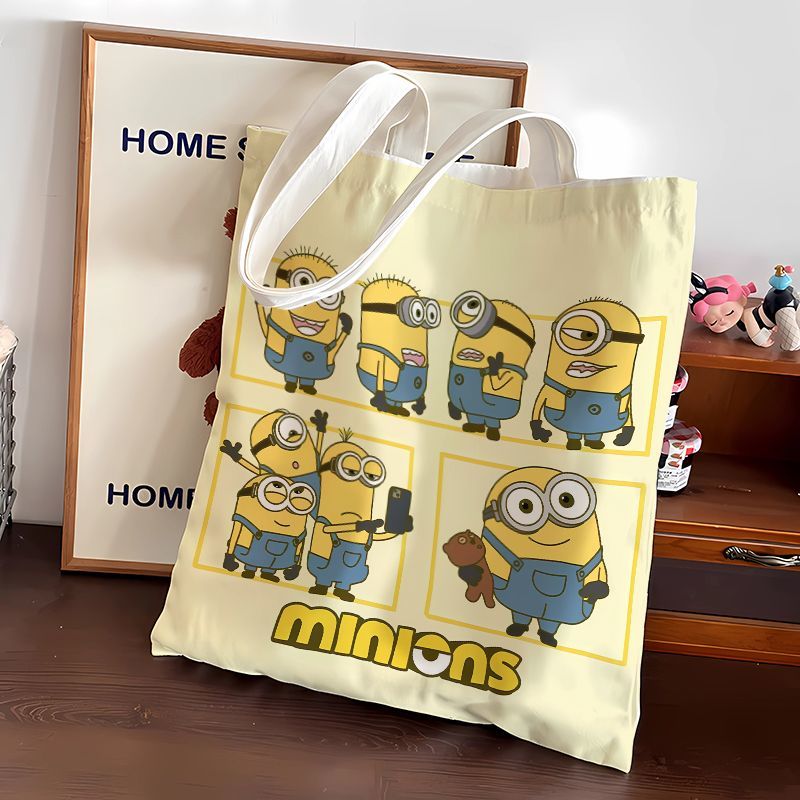 กระเป๋าผ้าแคนวาสลายการ์ตูนมินเ - Canvas Tote Bag บทวิจารณ์และราคา