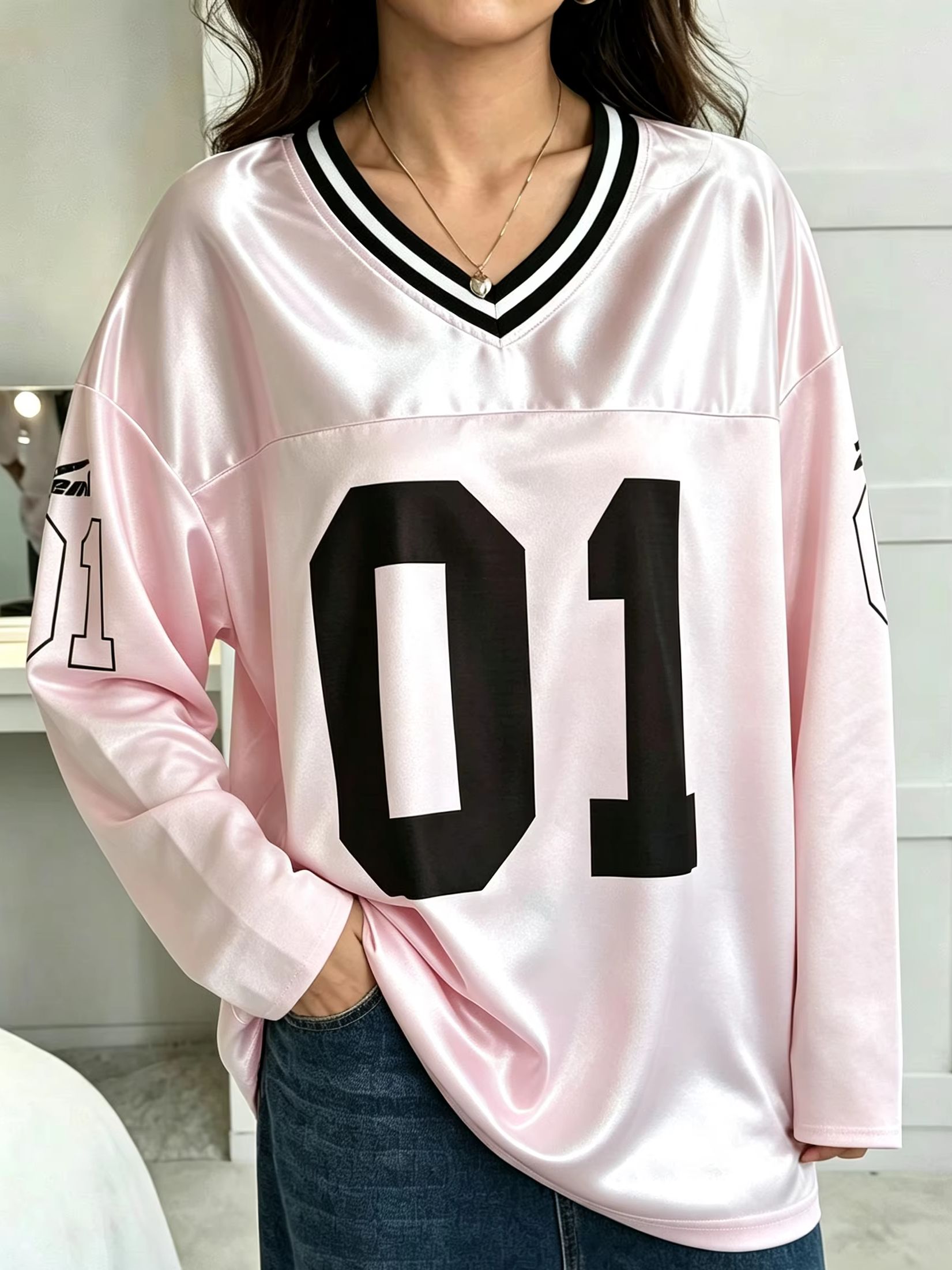 เสื้อยืดแขนยาวผู้ชายผู้หญิงสไต - Trend Women Fashion บทวิจารณ์และราคา