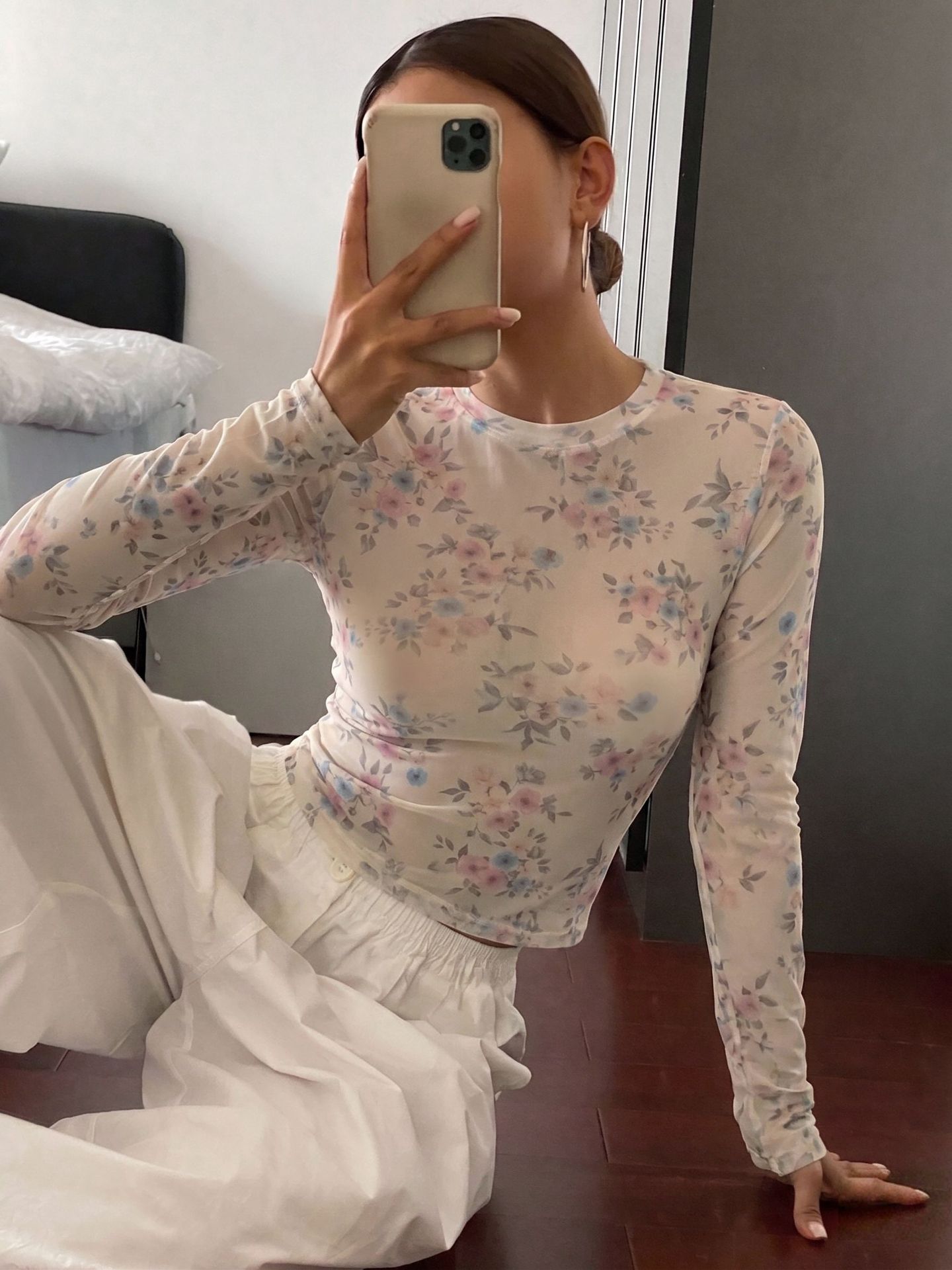 เสื้อยืดแขนยาวผ้าตาข่ายพิมพ์ลา - Women'S Fashion For 2026 บทวิจารณ์และราคา