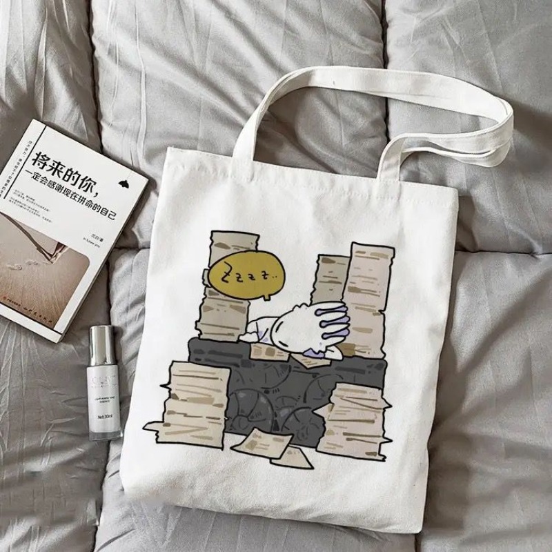 กระเป๋าผ้าแคนวาสลายการ์ตูน Hol - Canvas Tote Bag บทวิจารณ์และราคา
