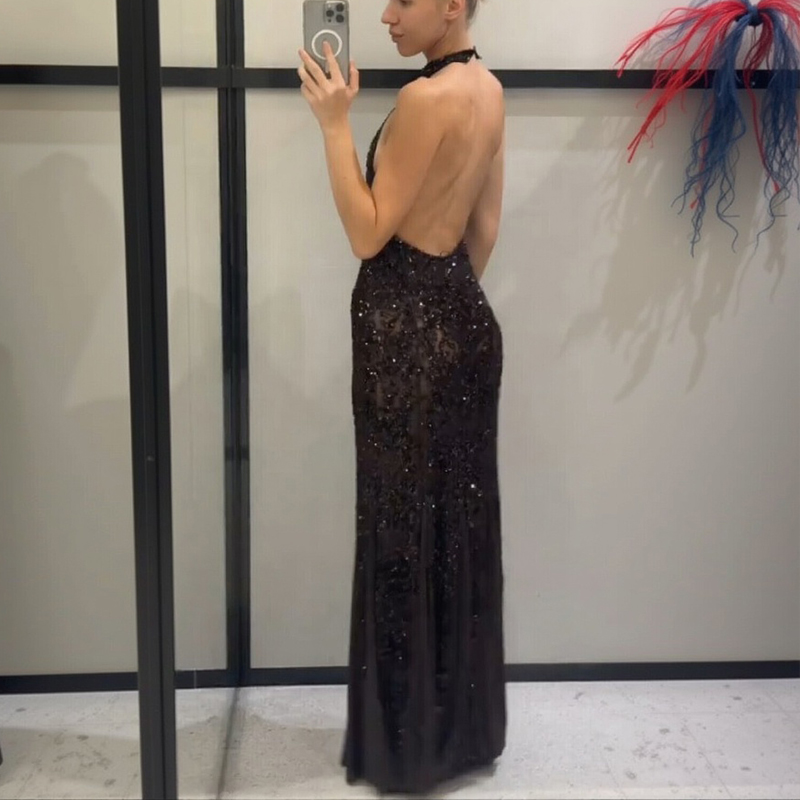 ชุดเดรสยาวประดับเลื่อมวิบวับ ด - Women Fashion Gown บทวิจารณ์และราคา
