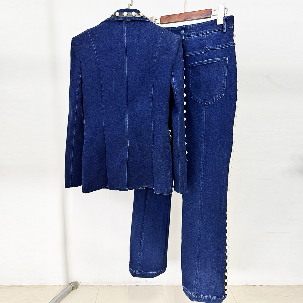 ชุดสูทดีไซน์เนอร์คุณภาพสูงรุ่น - Women'S Fashion Denim Jacket บทวิจารณ์และราคา