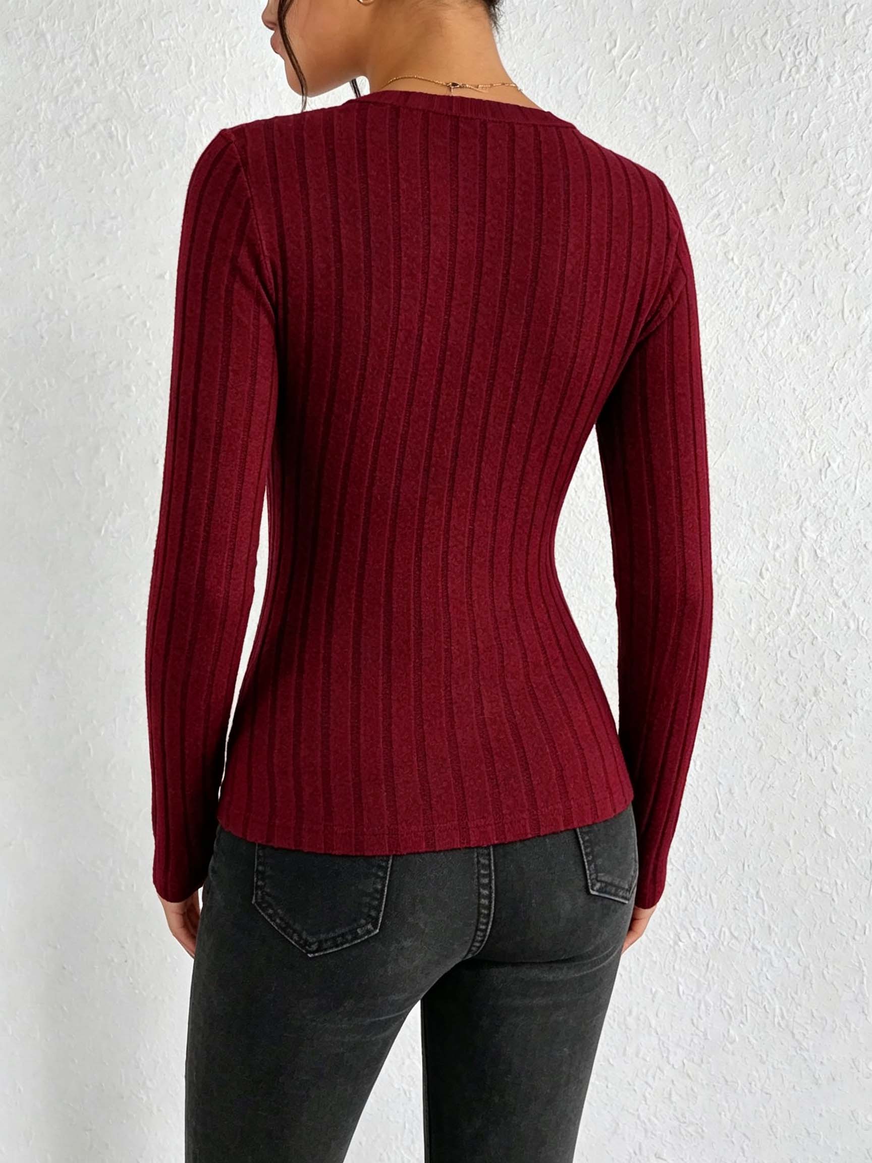 เสื้อผู้หญิงคอวีแบบเรียบ ผ้าถั - Trend Women Fashion บทวิจารณ์และราคา