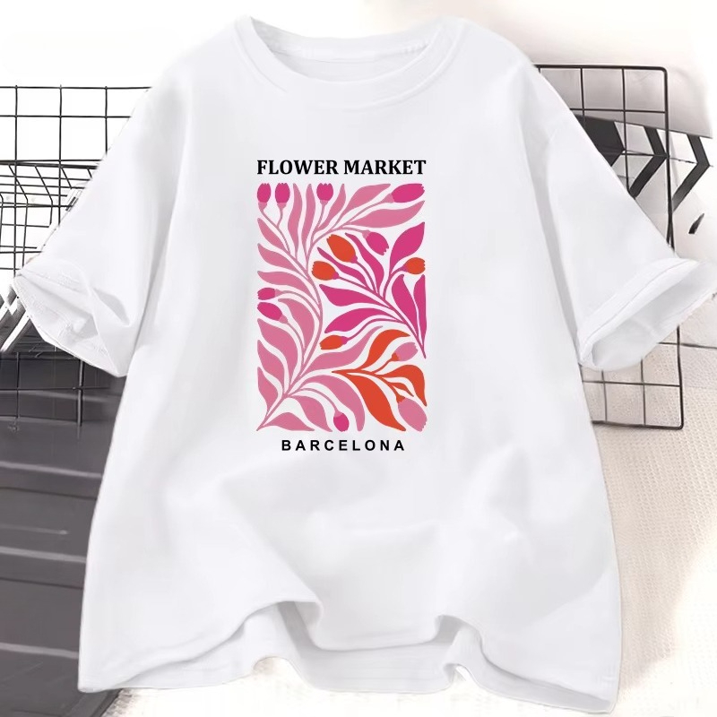 ตลาดดอกไม้บาร์เซโลนาเสื้อยืดผู - Women'S Fashion Market Size บทวิจารณ์และราคา