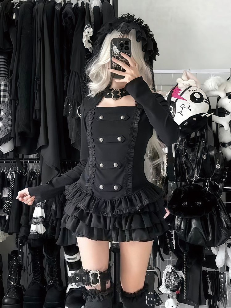 เสื้อแขนยาวสไตล์วินเทจแบบกอธิค - Women'S Fashion Kilt บทวิจารณ์และราคา