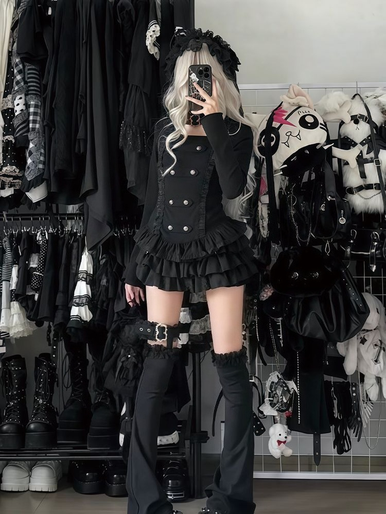 เสื้อแขนยาวสไตล์วินเทจแบบกอธิค - Women'S Fashion Kilt บทวิจารณ์และราคา